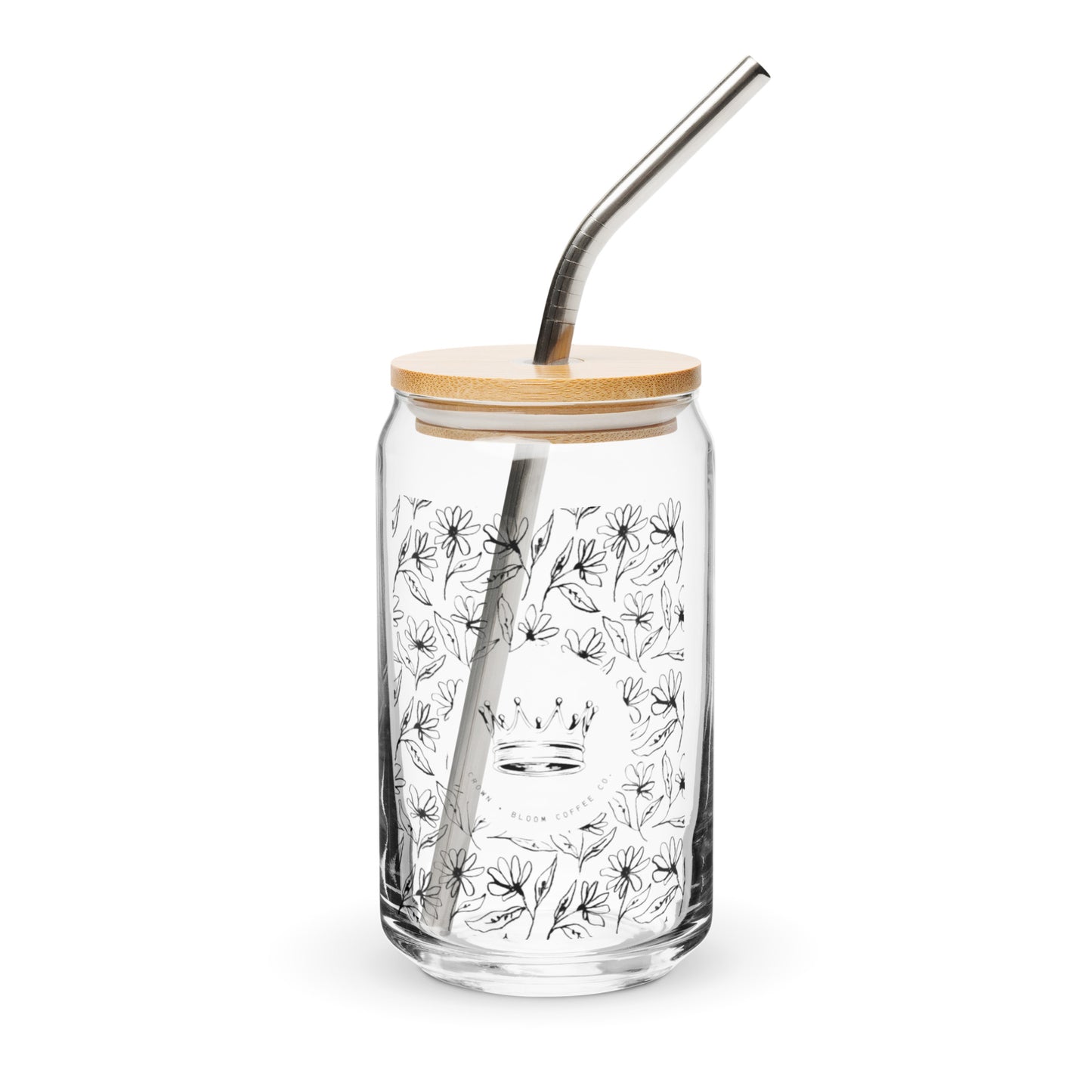 Floral C+B Logo Glass