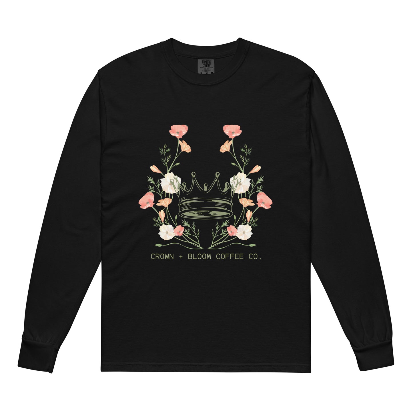 Color Floral Logo Long Sleeve Shirt